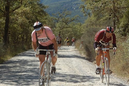 Eroica - two ciclists riding